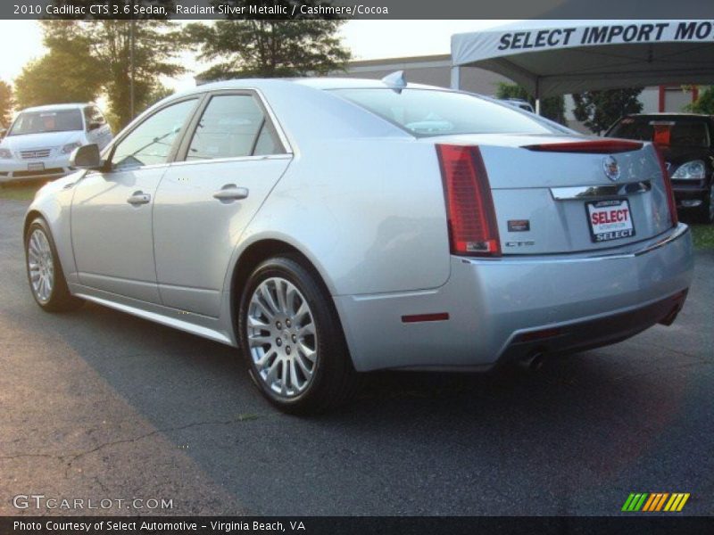 Radiant Silver Metallic / Cashmere/Cocoa 2010 Cadillac CTS 3.6 Sedan