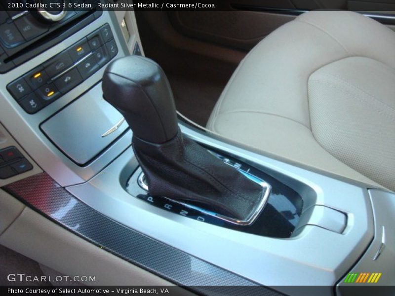 Radiant Silver Metallic / Cashmere/Cocoa 2010 Cadillac CTS 3.6 Sedan