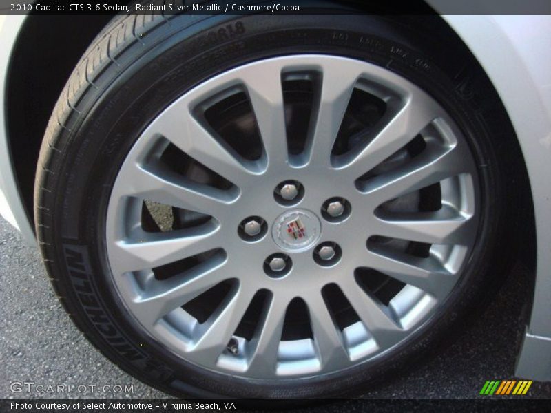 Radiant Silver Metallic / Cashmere/Cocoa 2010 Cadillac CTS 3.6 Sedan