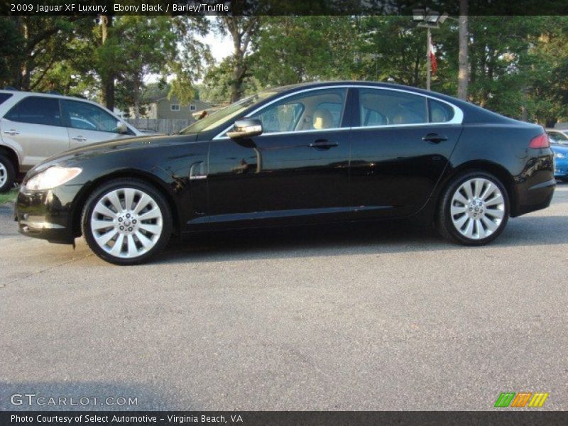 Ebony Black / Barley/Truffle 2009 Jaguar XF Luxury