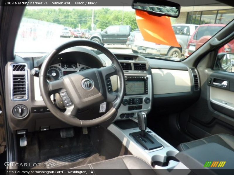 Black / Black 2009 Mercury Mariner V6 Premier 4WD
