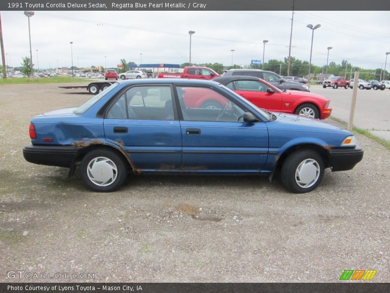 Regatta Blue Pearl Metallic / Gray 1991 Toyota Corolla Deluxe Sedan