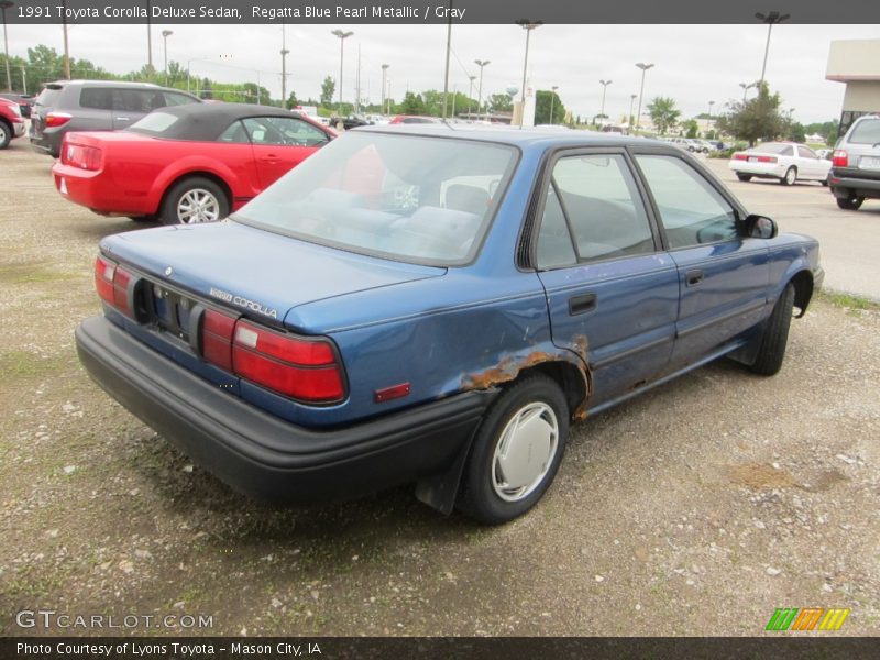 Regatta Blue Pearl Metallic / Gray 1991 Toyota Corolla Deluxe Sedan