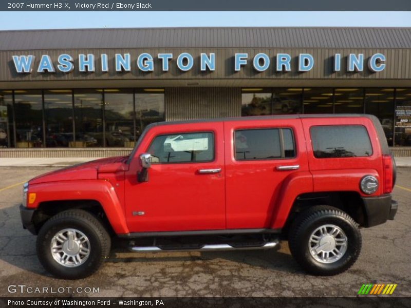 Victory Red / Ebony Black 2007 Hummer H3 X