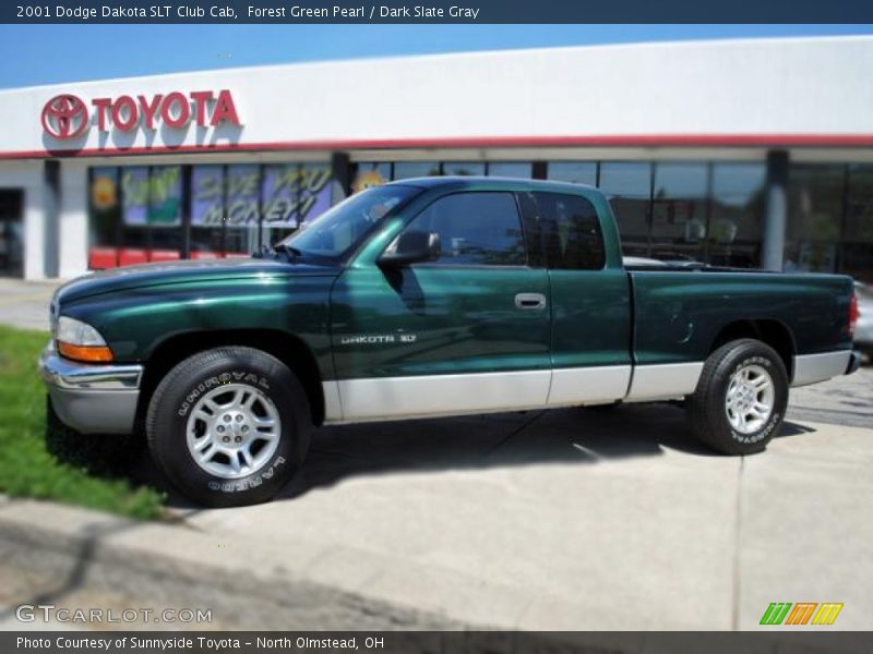 Forest Green Pearl / Dark Slate Gray 2001 Dodge Dakota SLT Club Cab