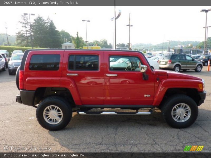 Victory Red / Ebony Black 2007 Hummer H3 X