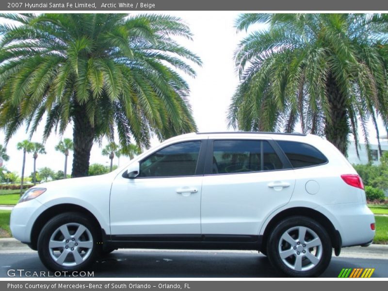 Arctic White / Beige 2007 Hyundai Santa Fe Limited