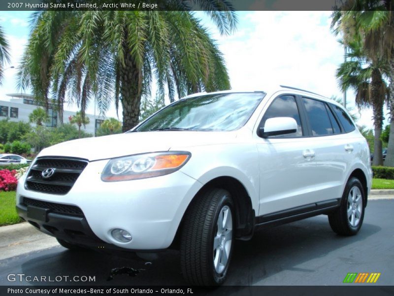 Arctic White / Beige 2007 Hyundai Santa Fe Limited