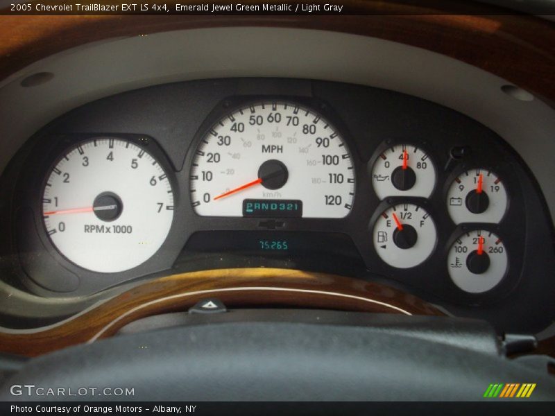 Emerald Jewel Green Metallic / Light Gray 2005 Chevrolet TrailBlazer EXT LS 4x4