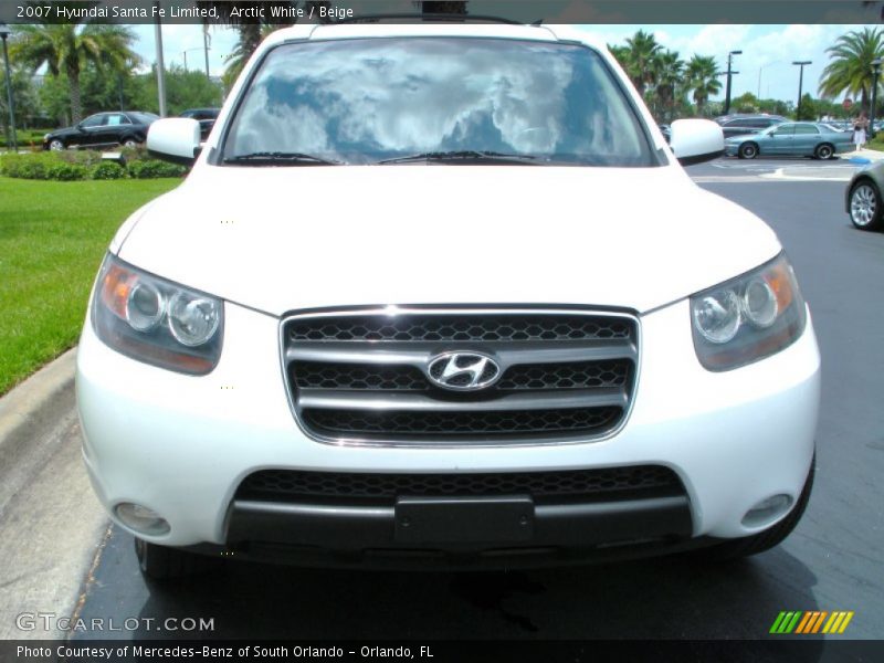 Arctic White / Beige 2007 Hyundai Santa Fe Limited