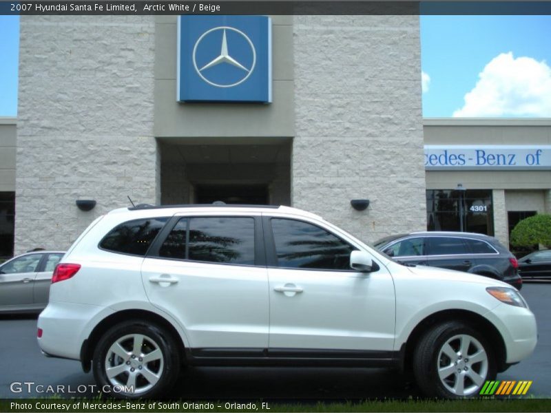Arctic White / Beige 2007 Hyundai Santa Fe Limited