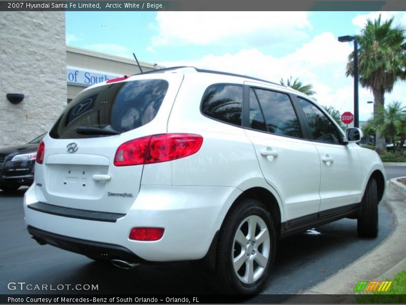 Arctic White / Beige 2007 Hyundai Santa Fe Limited