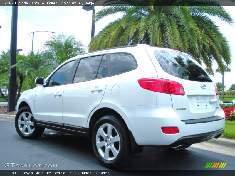 Arctic White / Beige 2007 Hyundai Santa Fe Limited