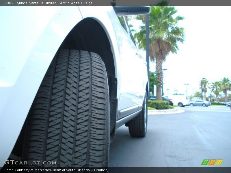 Arctic White / Beige 2007 Hyundai Santa Fe Limited