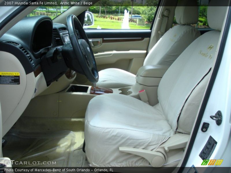 Arctic White / Beige 2007 Hyundai Santa Fe Limited
