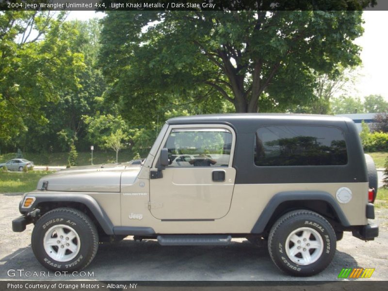 Light Khaki Metallic / Dark Slate Gray 2004 Jeep Wrangler Unlimited 4x4