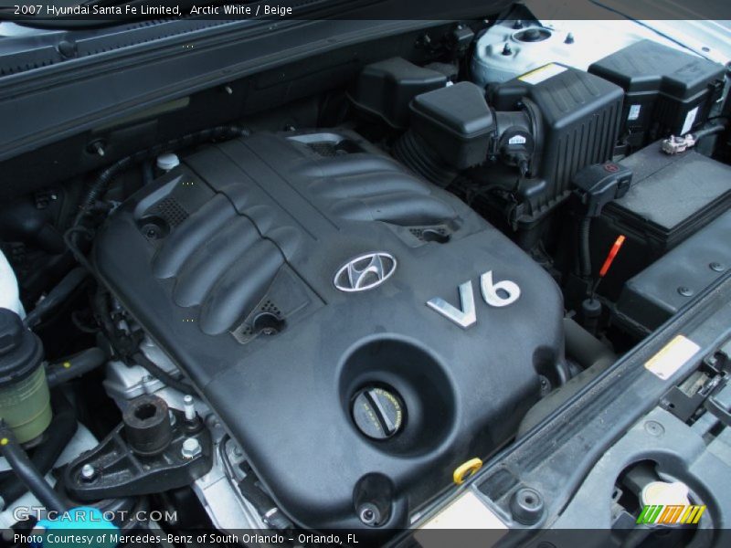 Arctic White / Beige 2007 Hyundai Santa Fe Limited