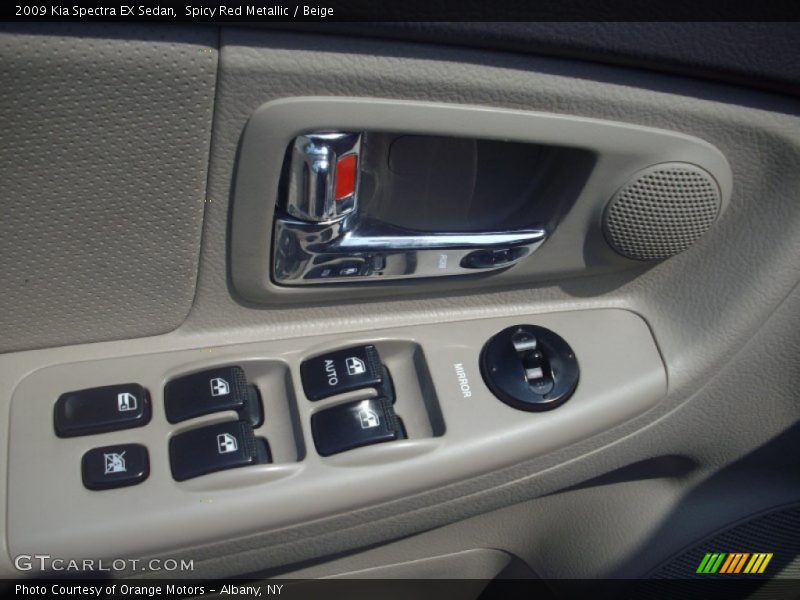 Spicy Red Metallic / Beige 2009 Kia Spectra EX Sedan
