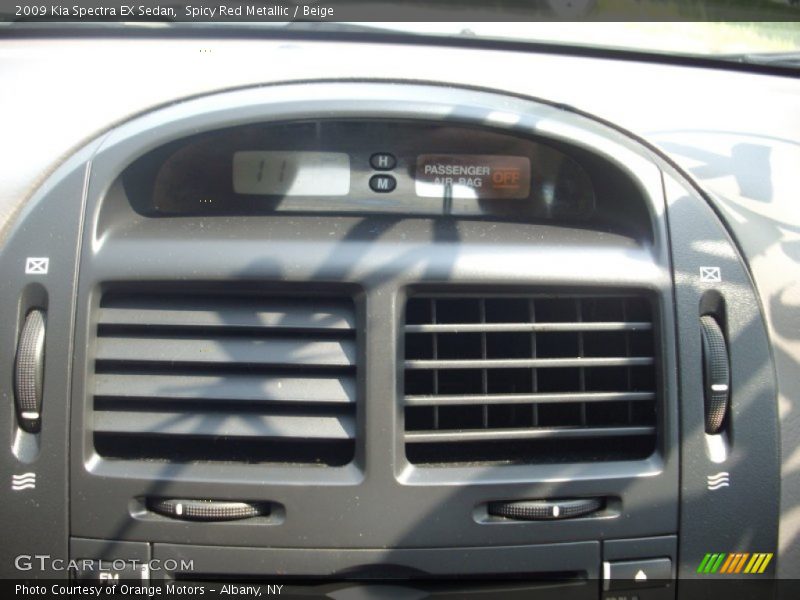 Spicy Red Metallic / Beige 2009 Kia Spectra EX Sedan