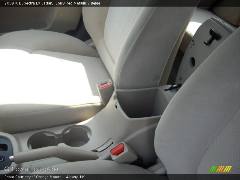 Spicy Red Metallic / Beige 2009 Kia Spectra EX Sedan