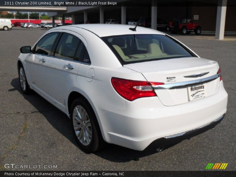 Bright White / Black/Light Frost Beige 2011 Chrysler 200 Limited