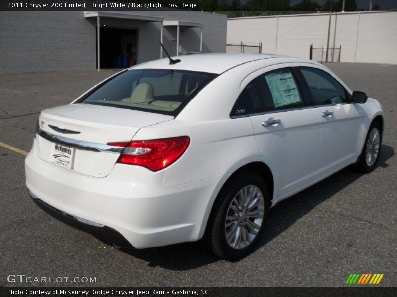 Bright White / Black/Light Frost Beige 2011 Chrysler 200 Limited