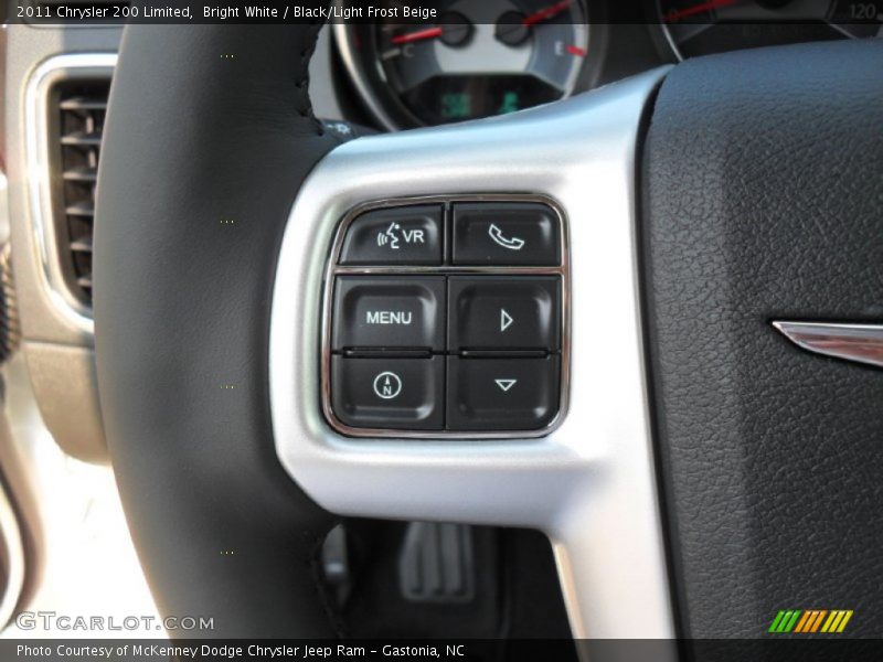 Bright White / Black/Light Frost Beige 2011 Chrysler 200 Limited