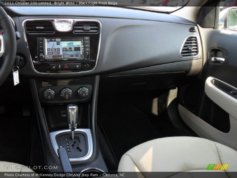 Bright White / Black/Light Frost Beige 2011 Chrysler 200 Limited