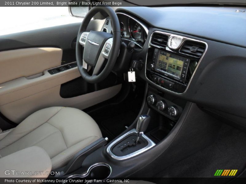 Bright White / Black/Light Frost Beige 2011 Chrysler 200 Limited