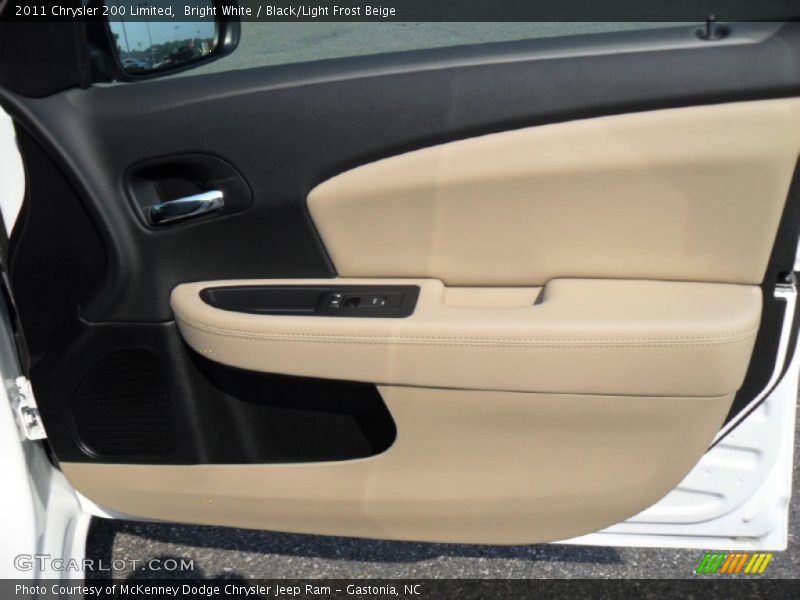 Bright White / Black/Light Frost Beige 2011 Chrysler 200 Limited