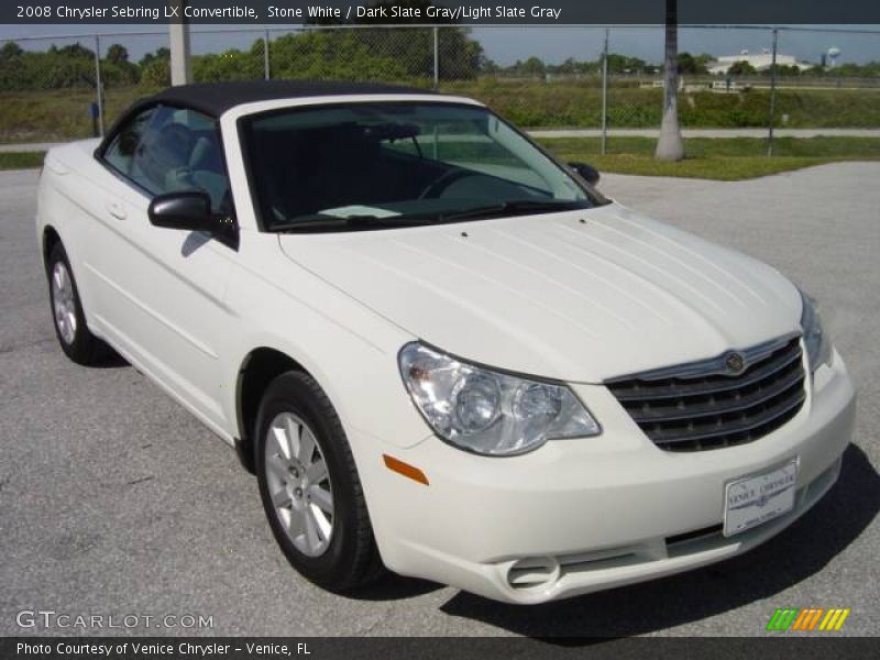 Stone White / Dark Slate Gray/Light Slate Gray 2008 Chrysler Sebring LX Convertible