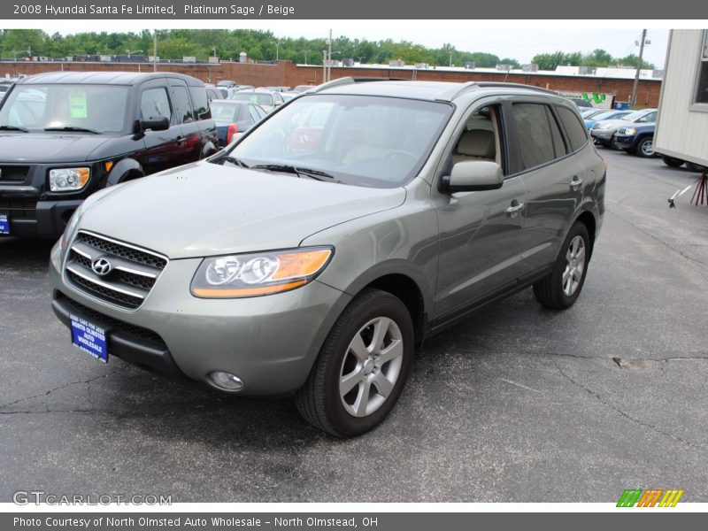 Platinum Sage / Beige 2008 Hyundai Santa Fe Limited