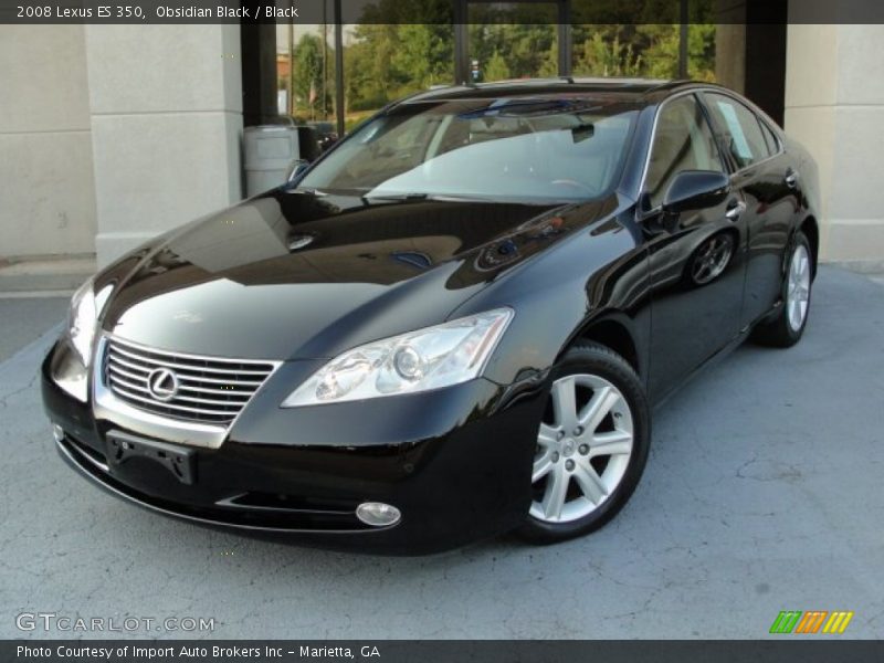 Obsidian Black / Black 2008 Lexus ES 350