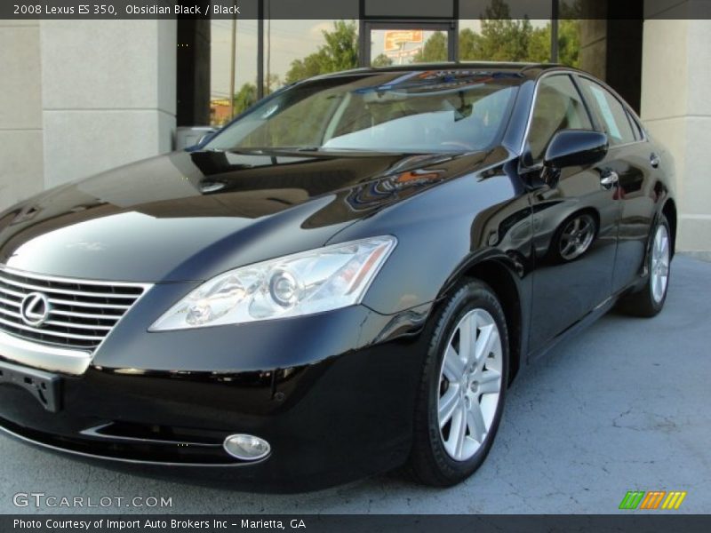 Obsidian Black / Black 2008 Lexus ES 350