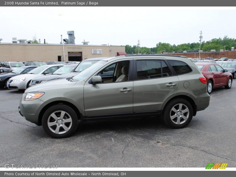 Platinum Sage / Beige 2008 Hyundai Santa Fe Limited