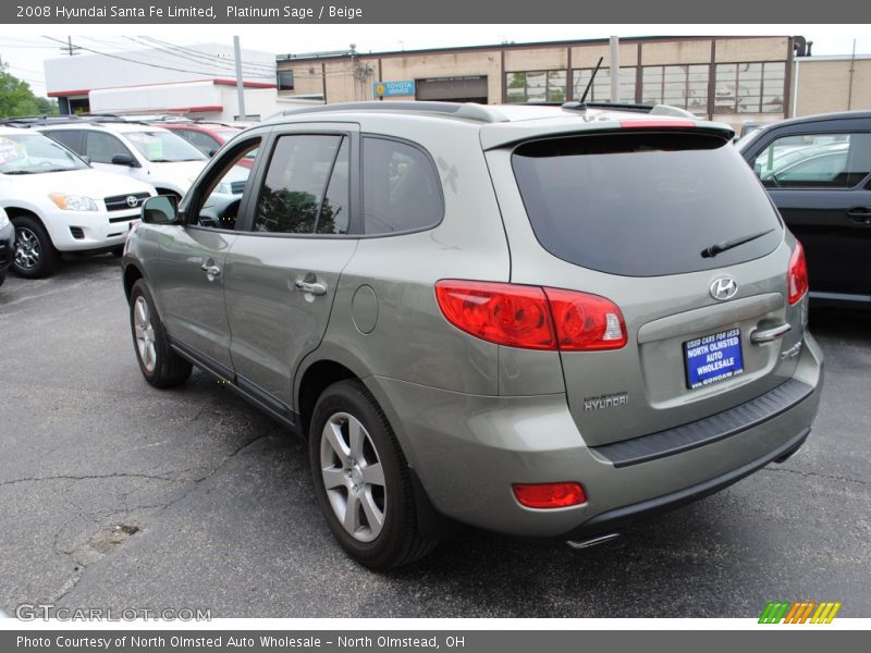 Platinum Sage / Beige 2008 Hyundai Santa Fe Limited