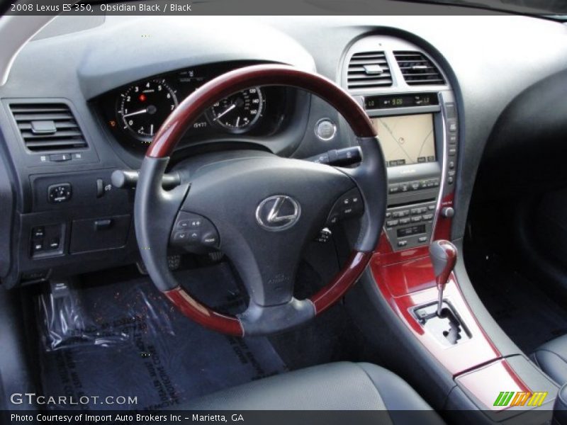 Obsidian Black / Black 2008 Lexus ES 350