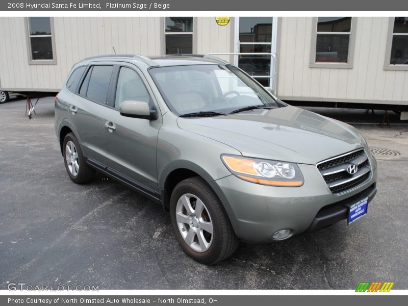 Platinum Sage / Beige 2008 Hyundai Santa Fe Limited