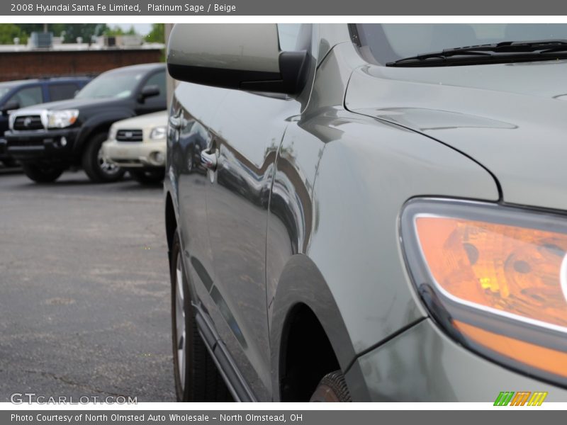 Platinum Sage / Beige 2008 Hyundai Santa Fe Limited