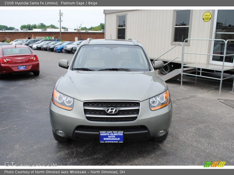 Platinum Sage / Beige 2008 Hyundai Santa Fe Limited