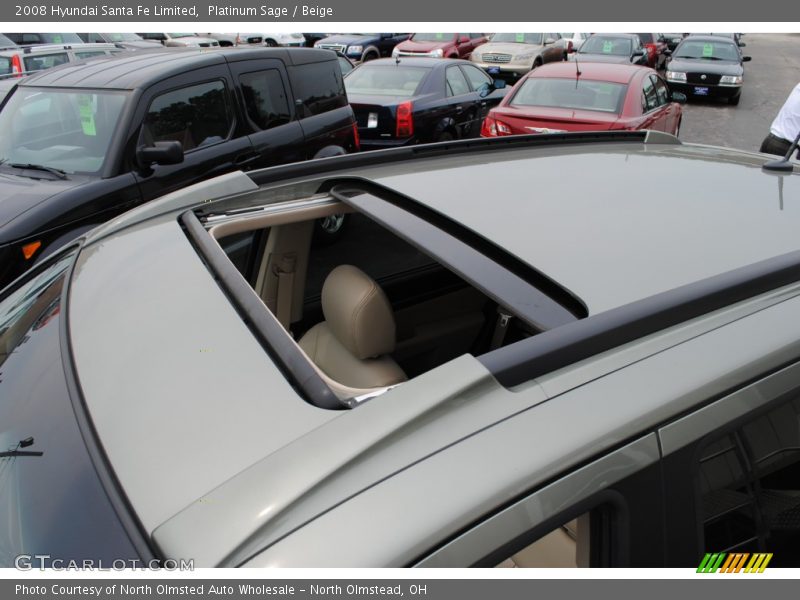Platinum Sage / Beige 2008 Hyundai Santa Fe Limited