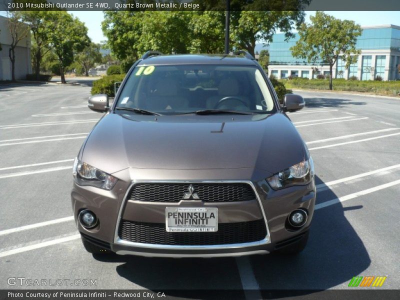 Quartz Brown Metallic / Beige 2010 Mitsubishi Outlander SE 4WD