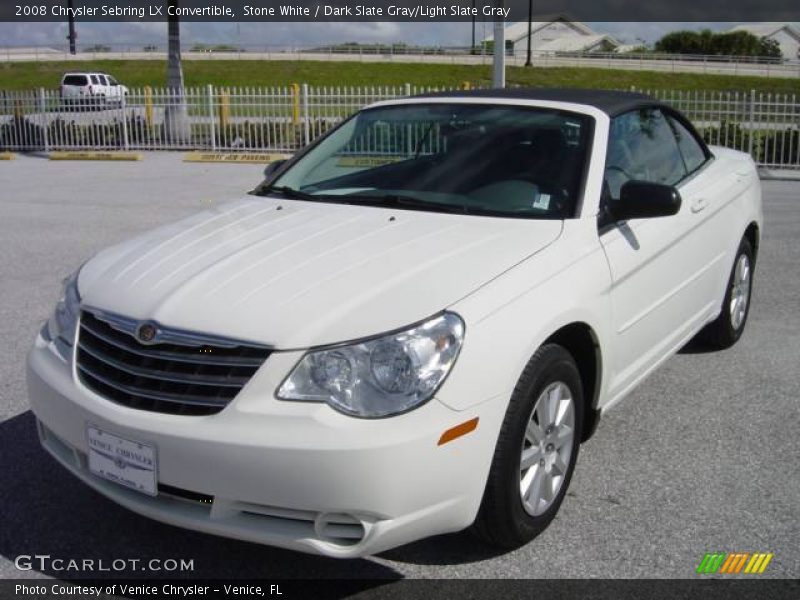 Stone White / Dark Slate Gray/Light Slate Gray 2008 Chrysler Sebring LX Convertible