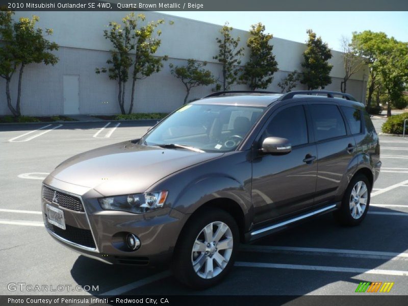 Quartz Brown Metallic / Beige 2010 Mitsubishi Outlander SE 4WD