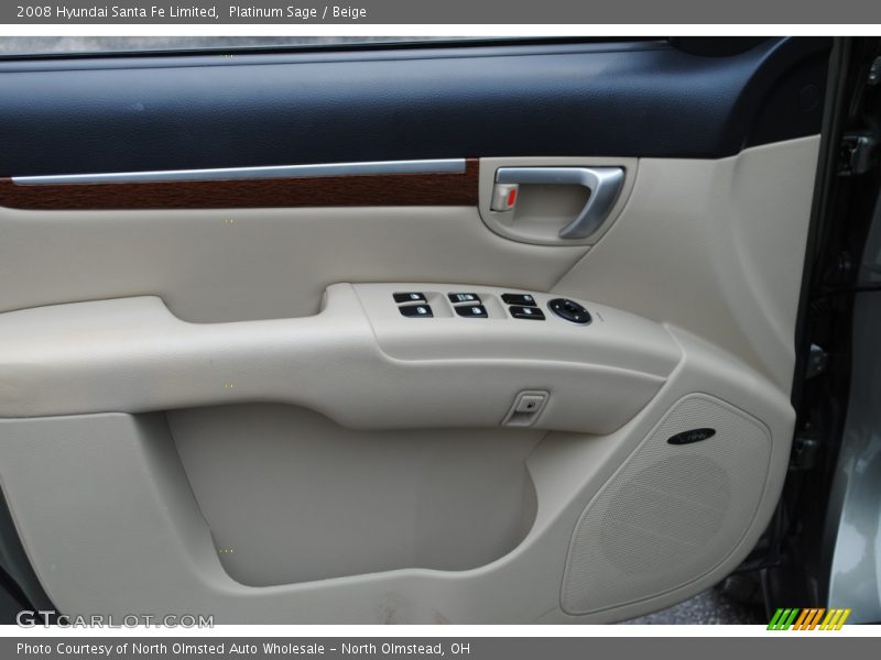 Platinum Sage / Beige 2008 Hyundai Santa Fe Limited