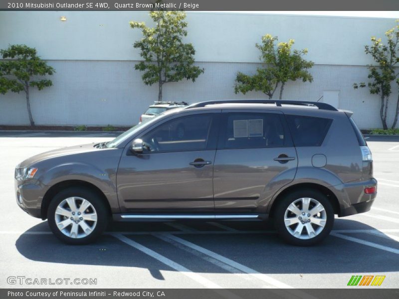 Quartz Brown Metallic / Beige 2010 Mitsubishi Outlander SE 4WD