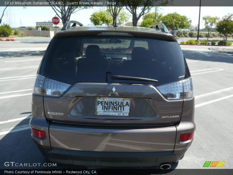 Quartz Brown Metallic / Beige 2010 Mitsubishi Outlander SE 4WD