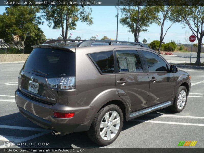 Quartz Brown Metallic / Beige 2010 Mitsubishi Outlander SE 4WD