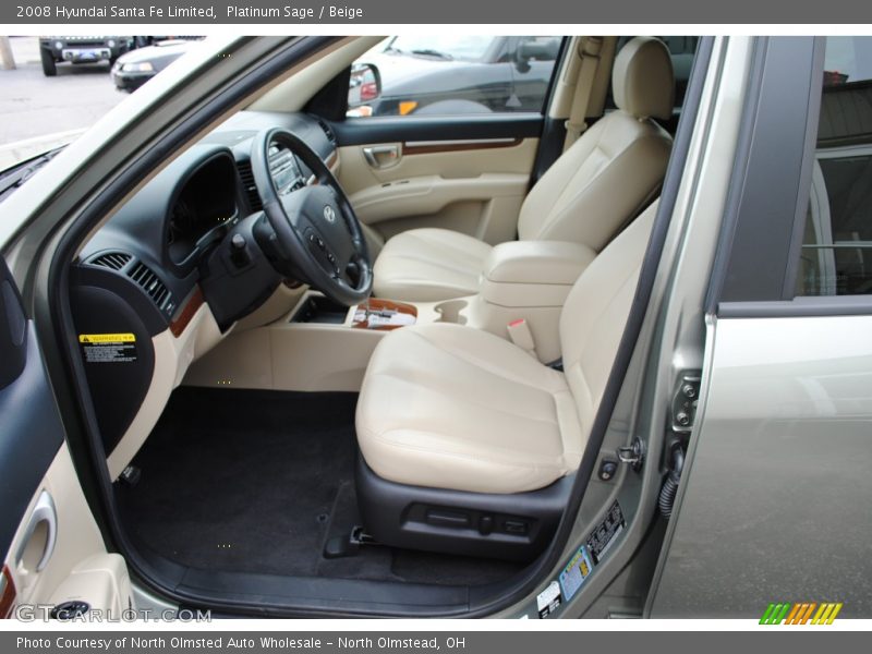 Platinum Sage / Beige 2008 Hyundai Santa Fe Limited
