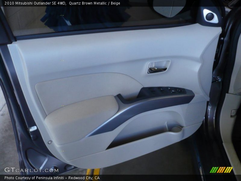 Quartz Brown Metallic / Beige 2010 Mitsubishi Outlander SE 4WD